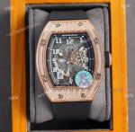High Quality Replica Richard Mille RM010 Rose Gold Diamond Watch 